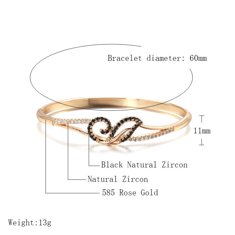 Gold-Plated Copper Zircon Bracelet