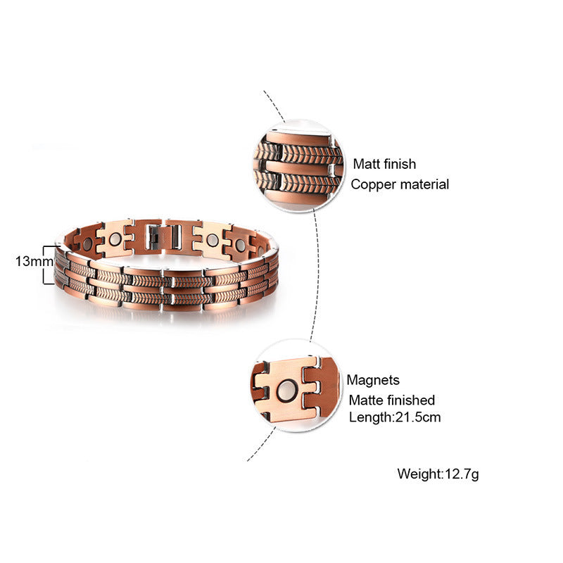 Double Row Copper Magnetic Bracelet