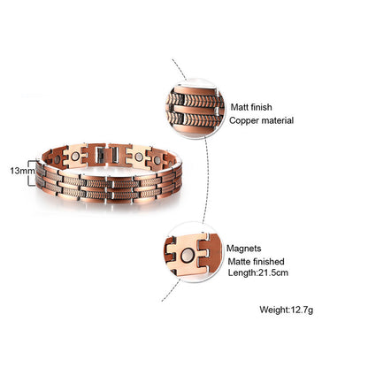 Double Row Copper Magnetic Bracelet