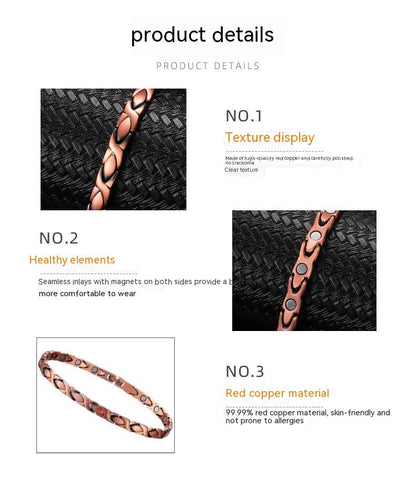 Pure Red Copper Magnetic Bracelet