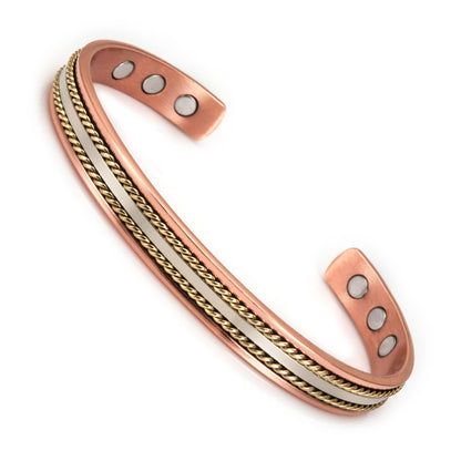 Magnetic Red Copper Adjustable Ring & Bracelet Set