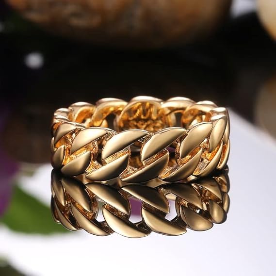 Copper Plated Dual Tone Chain Ring