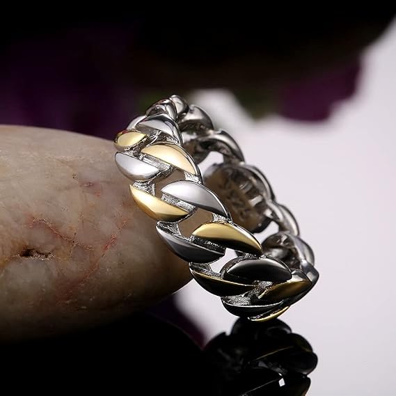 Copper Plated Dual Tone Chain Ring