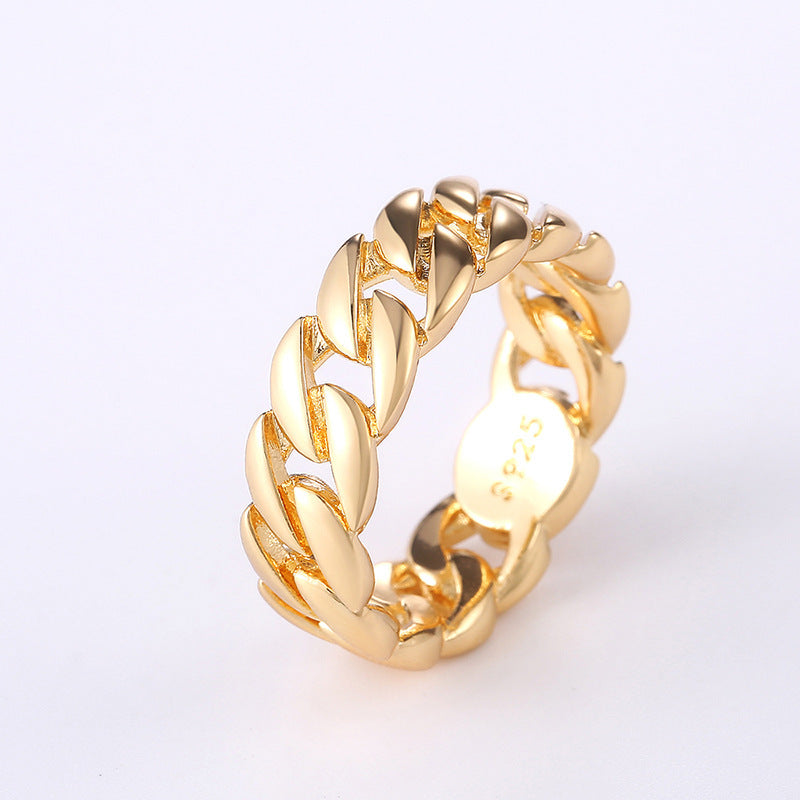 Copper Plated Dual Tone Chain Ring