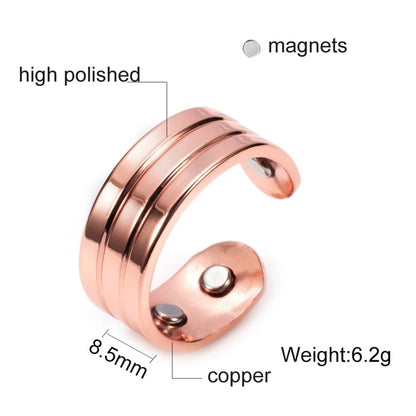 Fashion Red Copper Magnetic Ring