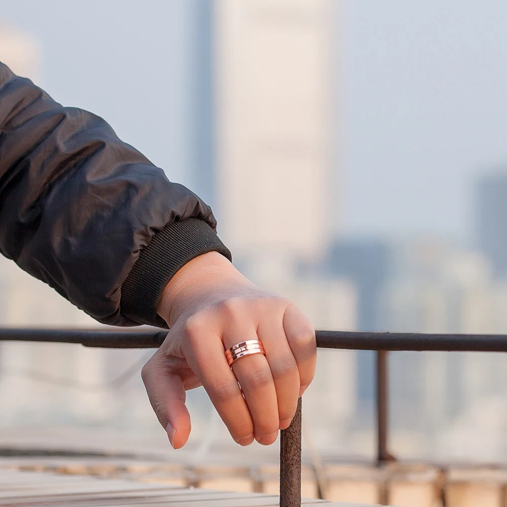 Fashion Red Copper Magnetic Ring